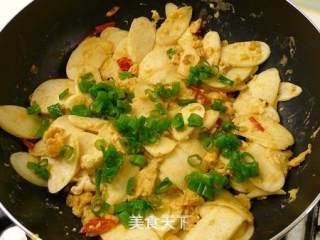 茭笋咸蛋  ☆咸蛋炒蔬 1的做法步骤：7