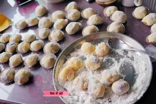 香蕉紫薯糯米糍的做法步骤：24