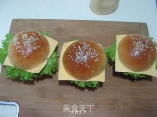 火腿汉堡的做法步骤：16