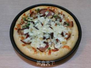 腊肉比萨的做法步骤：17