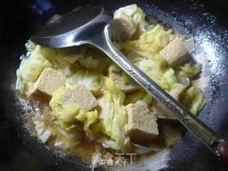 冻豆腐煮圆白菜的做法步骤：10