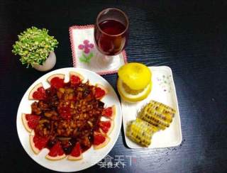 西柚酱香鱿鱼卷的做法步骤：7