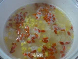 枸杞玉米片酒酿羹的做法步骤：6
