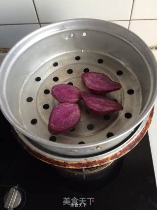 五彩紫薯燕麦饼的做法步骤：2