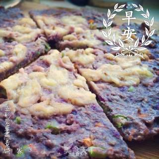 五彩紫薯燕麦饼的做法步骤：10