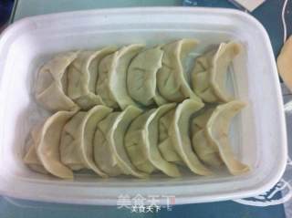 蛋皮三鲜锅贴的做法步骤：10