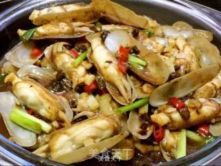 蒜蓉豉椒炒蛏子的做法步骤：6