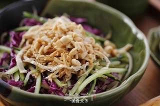 手撕鸡丝拌豆皮的做法步骤：10