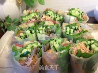 鱼罐头春卷的做法步骤：10