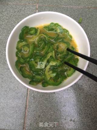 苦瓜煎蛋的做法步骤：6