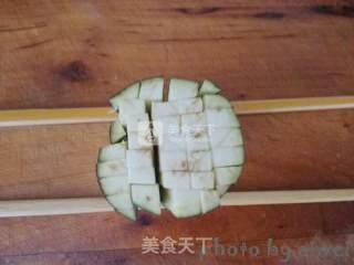 青椒汆酱茄子的做法步骤：6