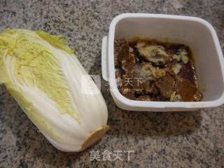 卤牛腩炒娃娃菜的做法步骤：1