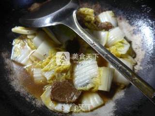 卤牛腩炒娃娃菜的做法步骤：10