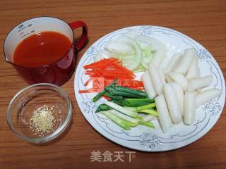 韩式辣味年糕的做法步骤：1