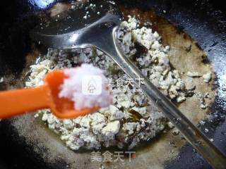 橄榄菜猪肉末炒豆腐的做法步骤：6
