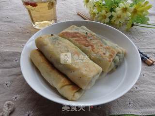 韭菜鸡蛋煎卷的做法步骤：17