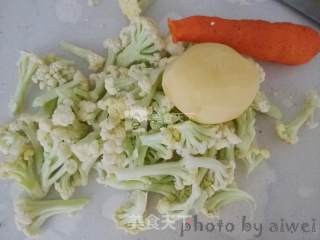 咖喱土豆花椰菜的做法步骤：2