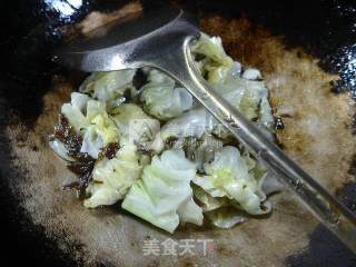 橄榄菜炒包心菜的做法步骤：5