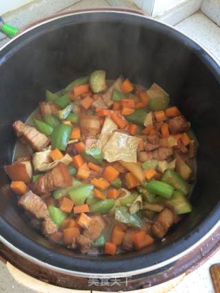 红烧肉焖饭的做法步骤：13
