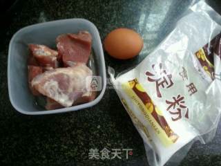 干炸肉片的做法步骤：1