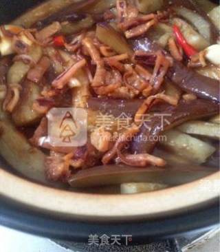 鱿鱼干茄子煲的做法步骤：8