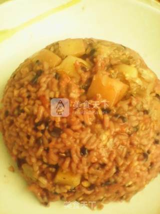杂粮土豆鸡肉饭的做法步骤：8