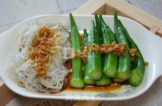 蒜蓉粉丝拌秋葵的做法步骤：10