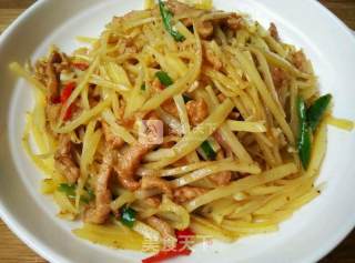 清炒瘦肉土豆丝的做法步骤：7