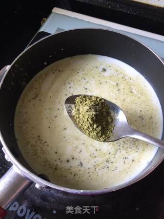 绿茶牛奶冻的做法步骤：2