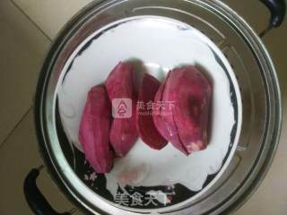 白糖紫薯饼的做法步骤：2