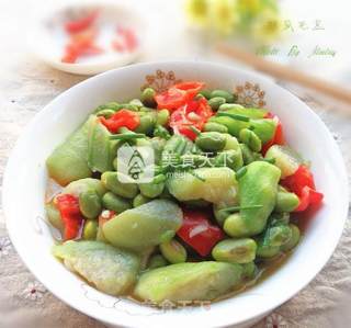 丝瓜毛豆---快手素炒也美味的做法步骤：7