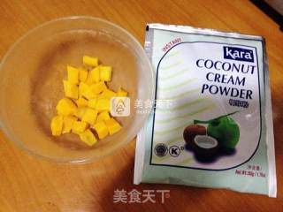 香芒椰汁黑糯米甜甜的做法步骤：2