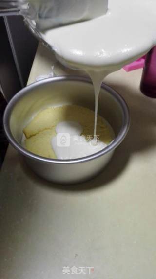 海洋酸奶慕斯蛋糕（6寸）的做法步骤：4