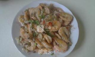 花椒蒜泥鱼露虾的做法步骤：6