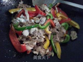 三彩煸肉的做法步骤：6