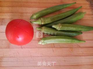 西红柿拌秋葵的做法步骤：1