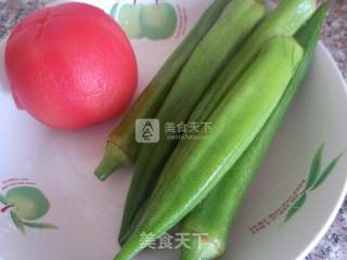 西红柿拌秋葵的做法步骤：4