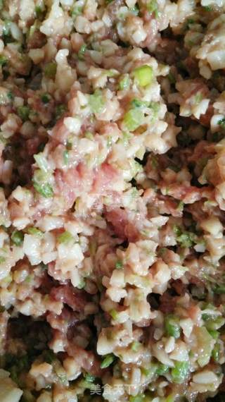 莲藕芹菜肉馅饺子的做法步骤：4