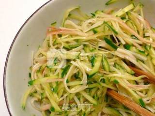 哇沙米蟹肉瓜丝  ★ 黄瓜丝 4的做法步骤：5
