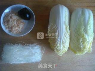 皮蛋虾皮粉丝娃娃菜的做法步骤：1