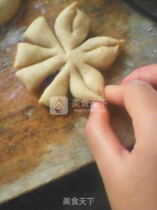 五角花面包的做法步骤：10