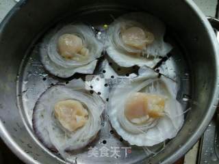 蒜蓉粉丝蒸扇贝的做法步骤：5