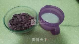 奶香紫薯米糊的做法步骤：2