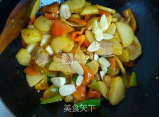 咸肉土豆片的做法步骤：8