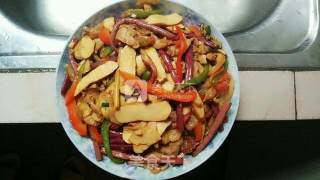 蕨菜豆干炒肉丝的做法步骤：7