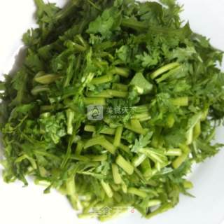 茼蒿豆腐的做法步骤：2