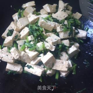 茼蒿豆腐的做法步骤：9
