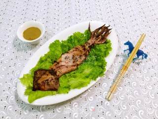 烤鱿鱼的做法步骤：9