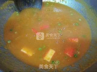 南瓜海鲜浓汤羹的做法步骤：6