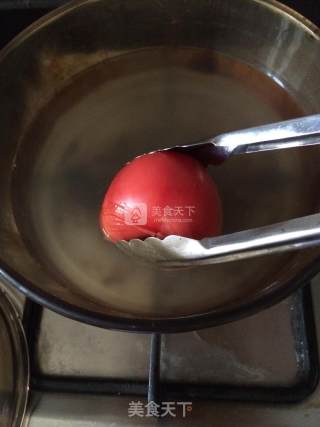 西红柿鸡蛋葱油盖浇面的做法步骤：1
